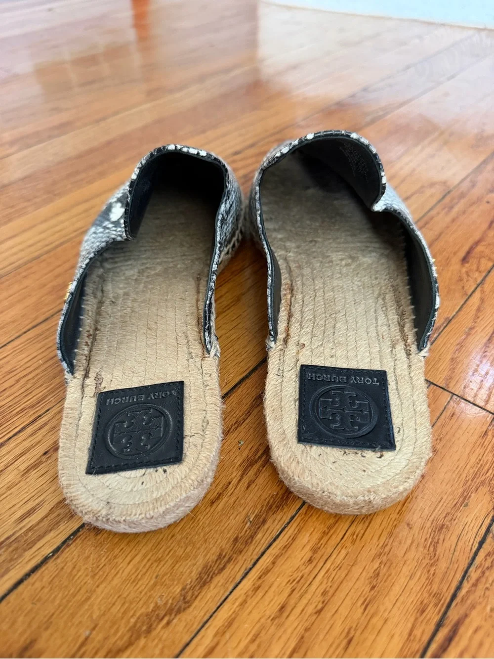 Tory Burch Snake Print Espadrille Slip-Ons